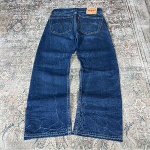 2000's Levi's Type 1 Real Loose Baggy Denim Jeans 31×30 Crazy Fades